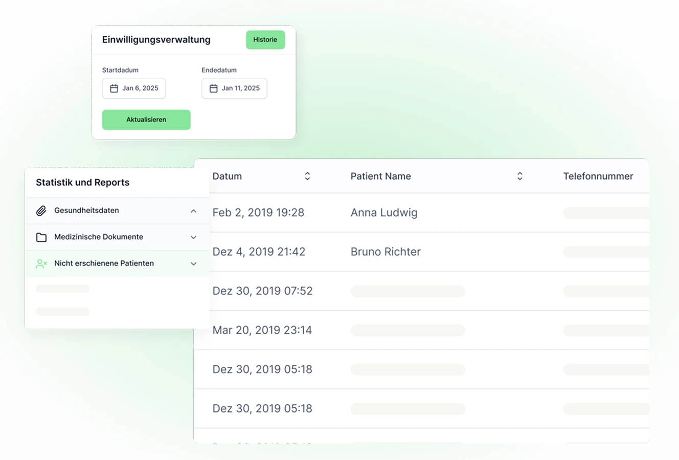 ETERNO Cloud: Statistik und Reports
