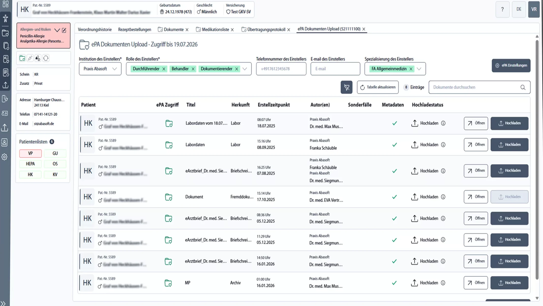 abasoft EVA: den ePA-Dokumenten-Upload
